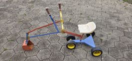 Vintage Sandkasten-Sitzbagger, gebraucht, guter Zustand