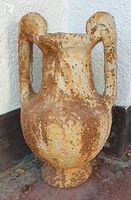 Alte Amphore Vase Griechisch römisch zweihenklige Hals