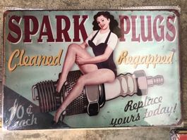Spark plugs pin up zündkerze werbung reklame classic