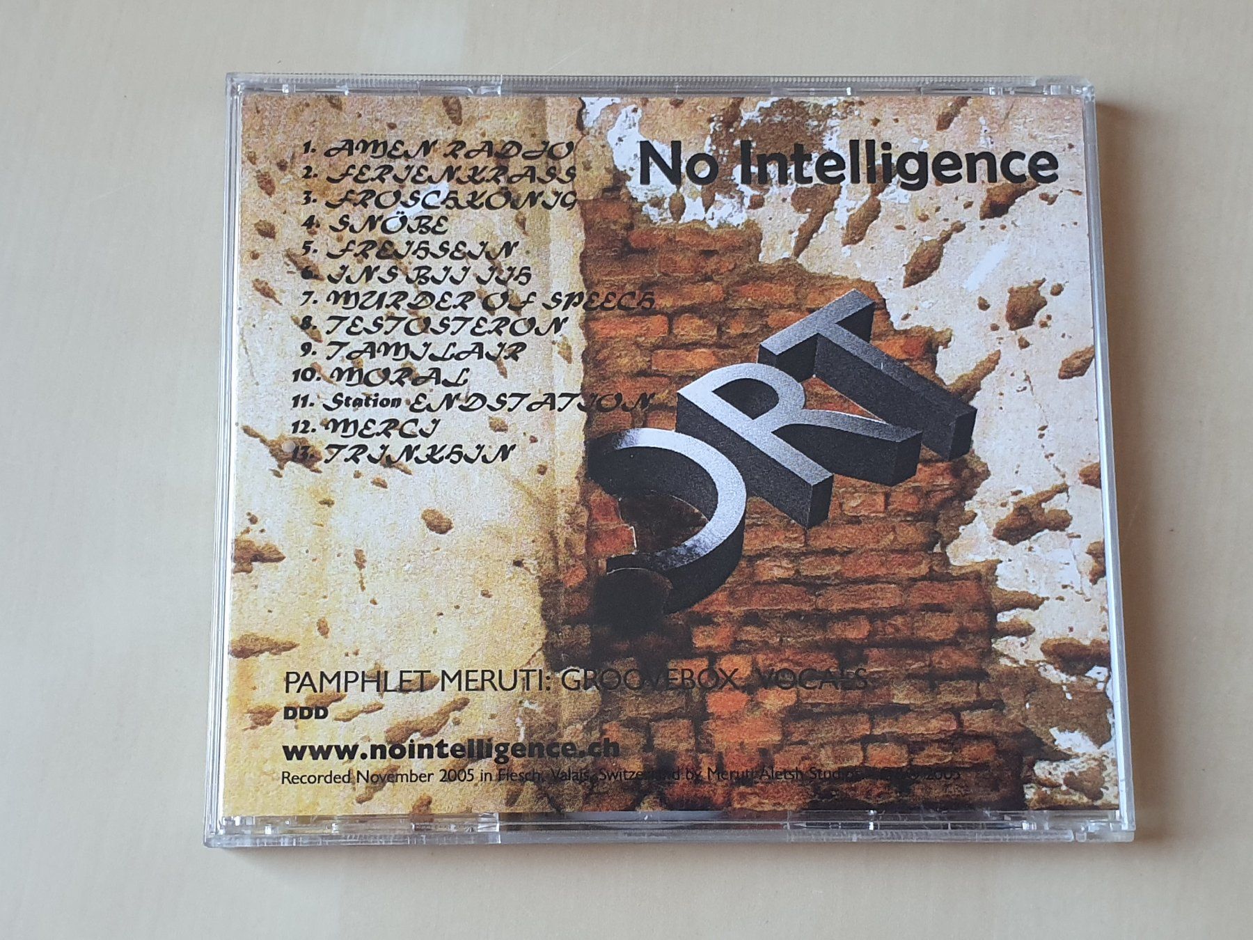 CD: No Intelligence Wort – Usato da Stansstad venduto da collectorsshop 1