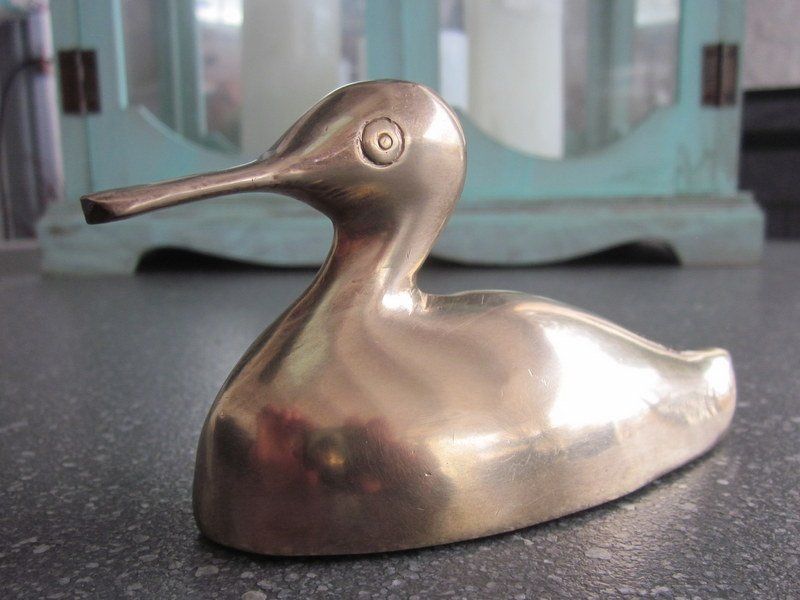 Figuren: Vintage Messing Ente, Briefbeschwerer, Deko – Gebraucht aus Bischofszell von raika 2