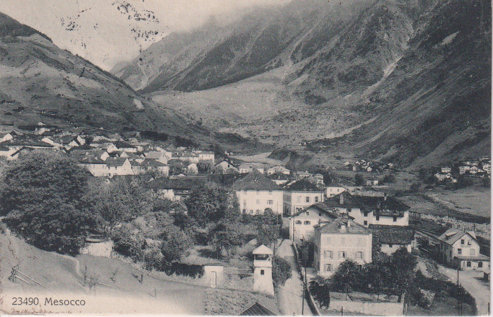 Cartoline postali: AK Mesocco - Panorama - 1920 – Usato da Riva San Vitale venduto da MAR-NAPO