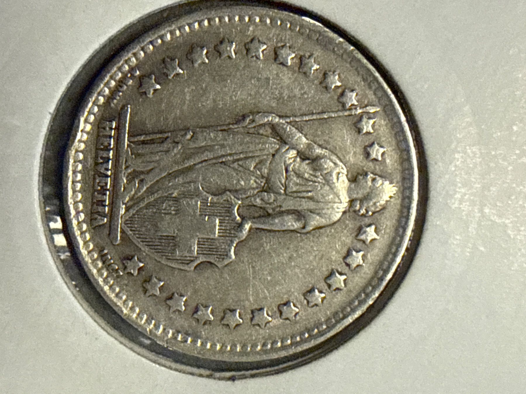 Alle Münzen: Swiss 1 franc 1945 Silver Coin – Gebraucht aus Pully von ta571 2