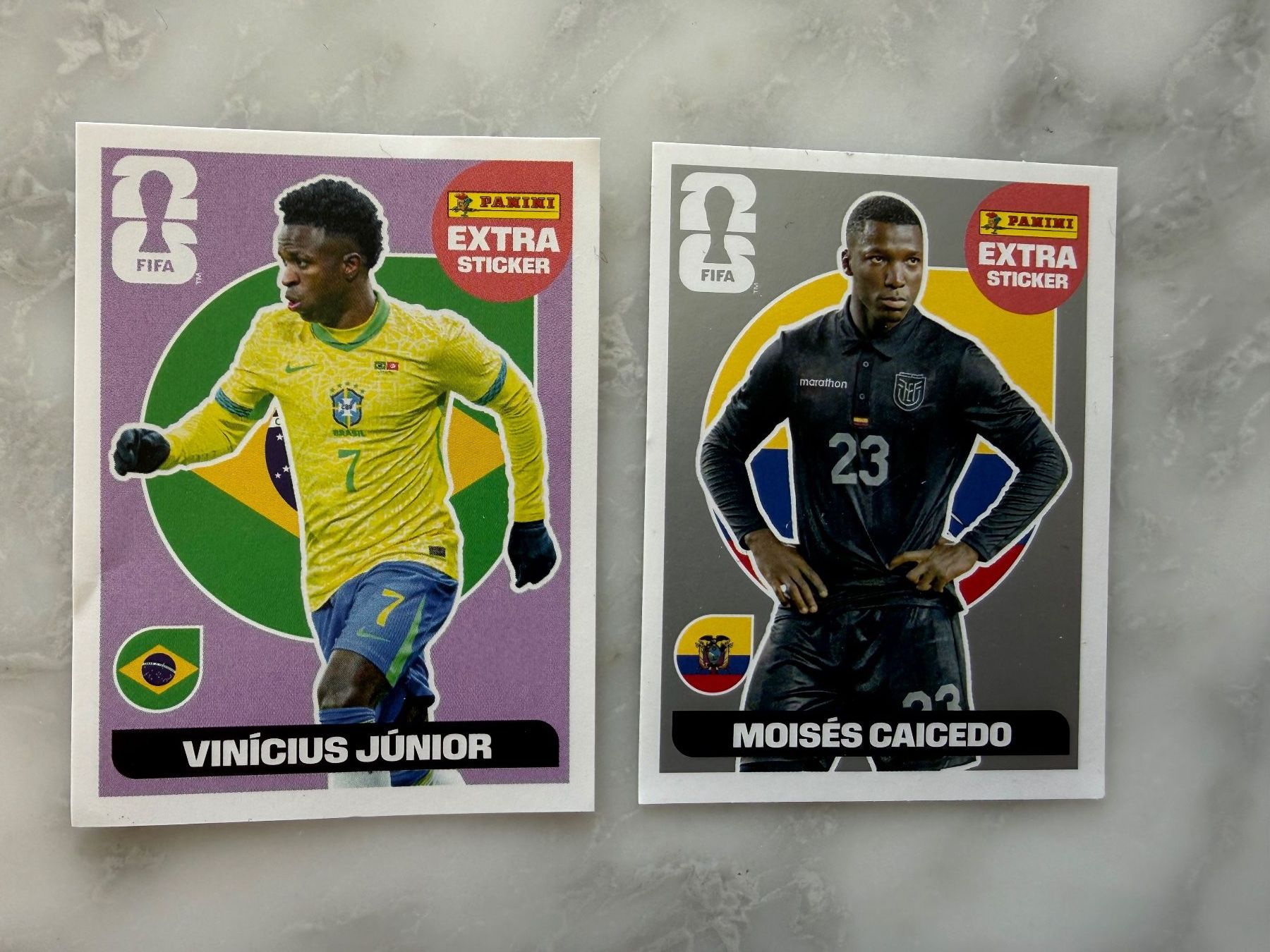 Panini Carte collezionabili: Panini Moises Caicedo silber und Vinicius Junior – Nuovo (secondo la descrizione) da St. Moritz venduto da brauchenplatz