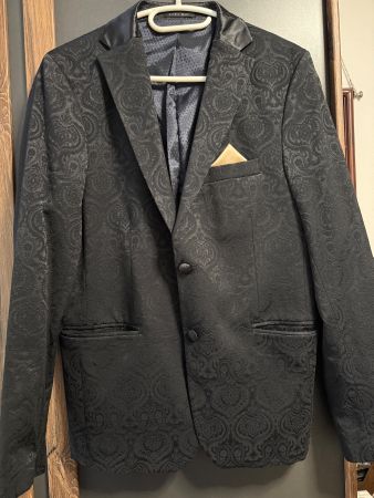 Zara Man Herren Blazer Paisley schwarz Gr. 52 – nur 1x getra