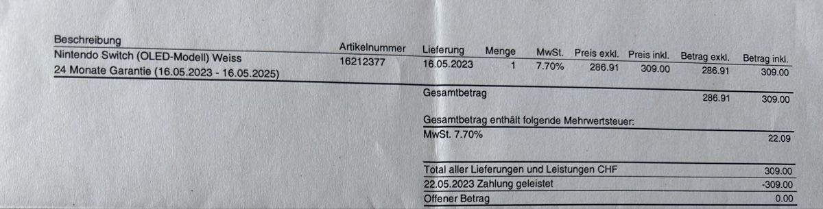 Nintendo Konsolen: Nintendo Switch OLED – Weiss, neuwertig – Neu (gemäss Beschreibung) aus Grabs von Jonas.2005 6