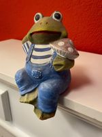 Lustige Frosch-Figur mit Pilz, Deko für Haus und Garten🍄...