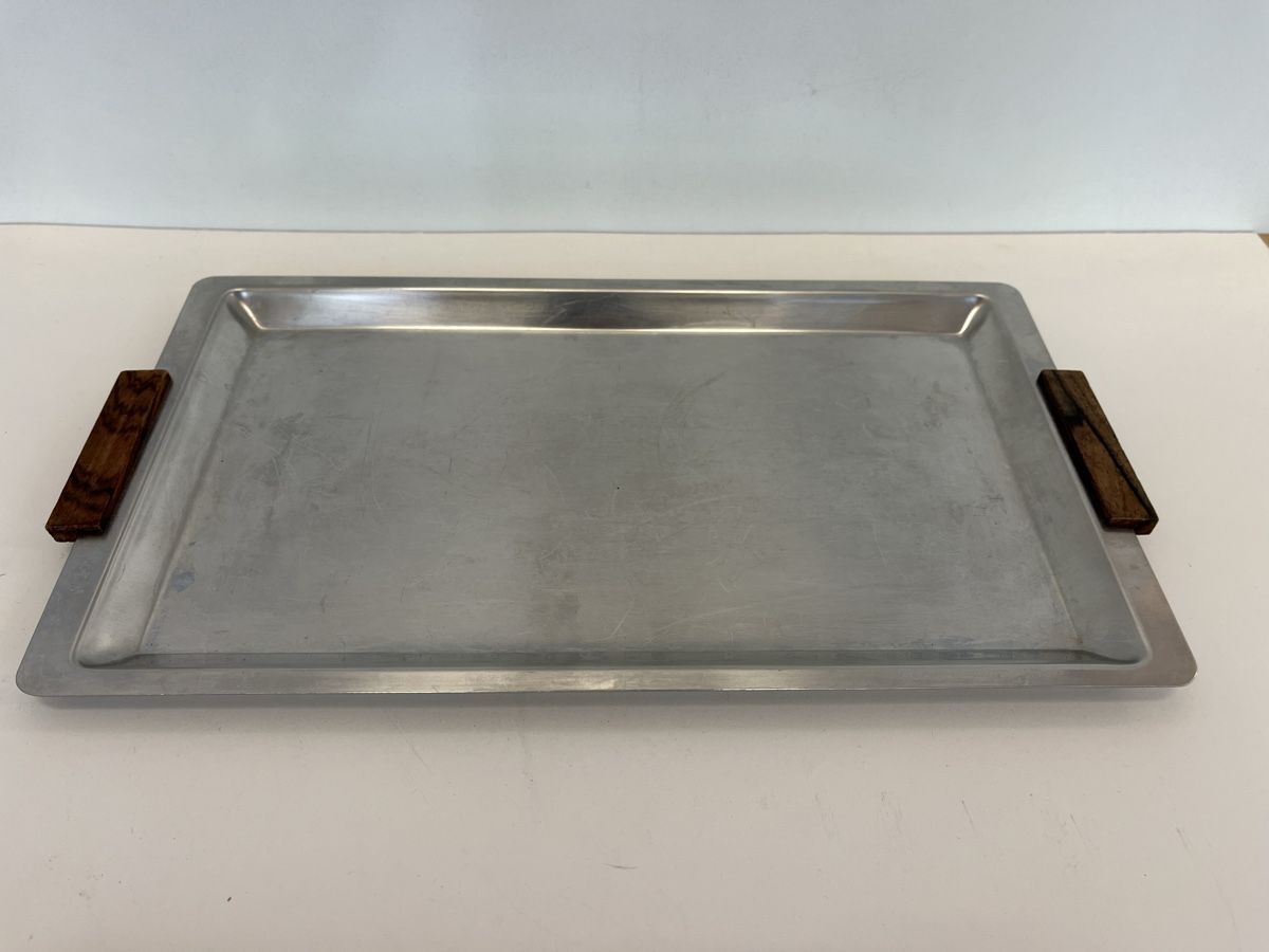 Servierplatten: Tablett Set Metall Glas Retro – Gebraucht aus Zürich von sluty 6