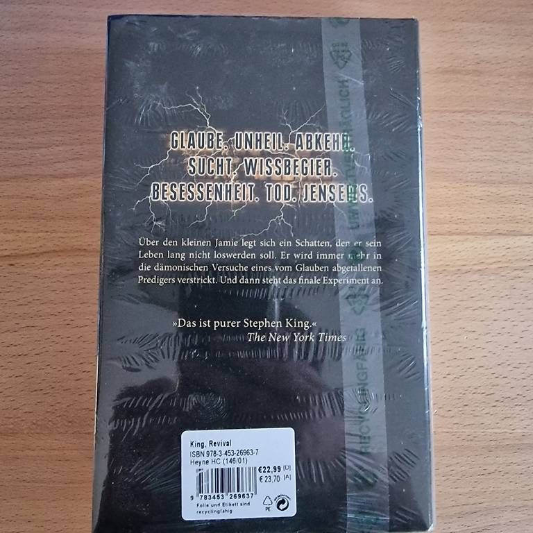 Libri: Revival, Stephen King, neu und originalverpackt – Nuovo e nell'imballaggio originale da Schwarzenbach SG venduto da Irgendwer 1
