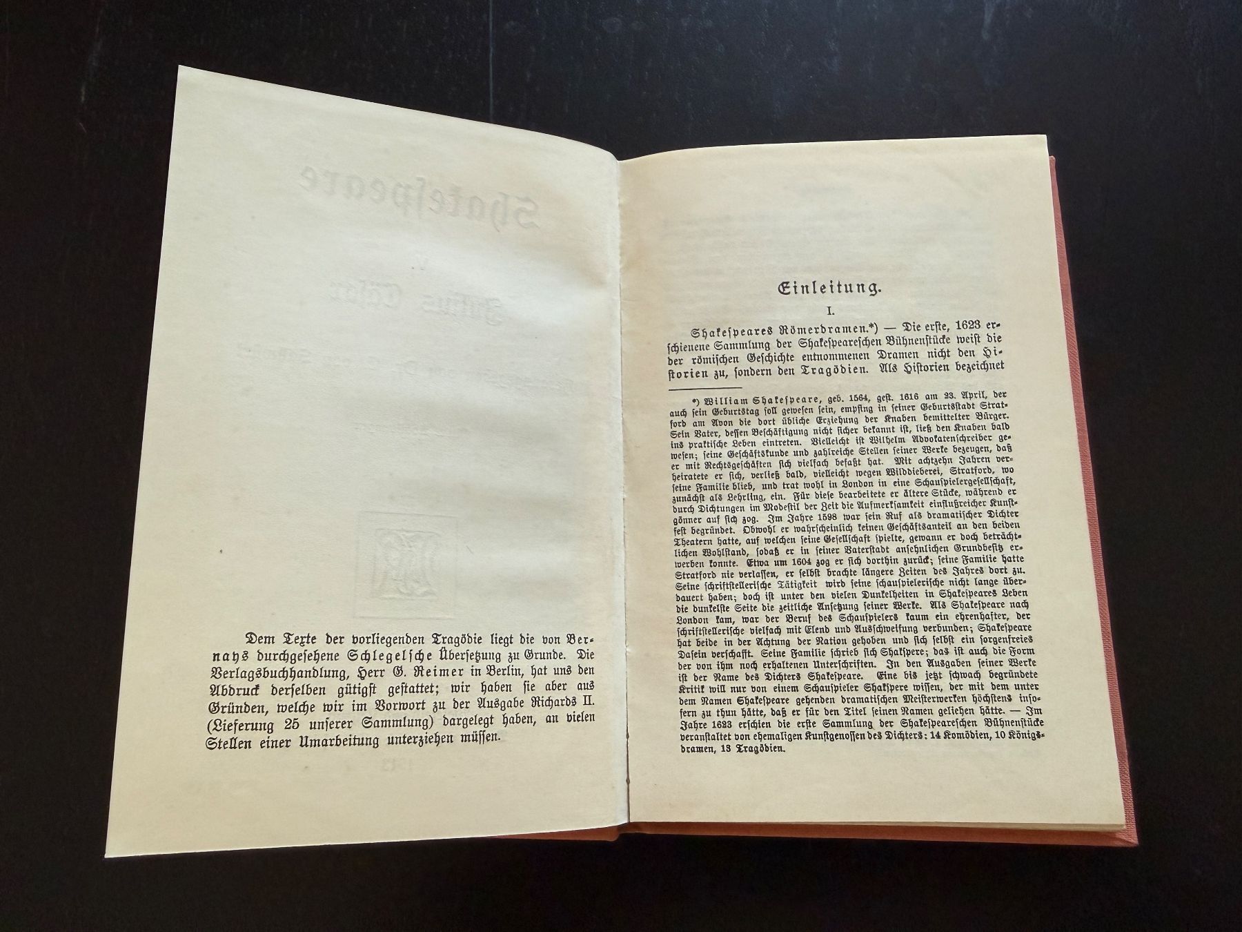 Bücher: Julius Cäsar von Shakespeare, Ausgabe 1913, Sammlung – Gebraucht aus Erstfeld von Uhu1980 2
