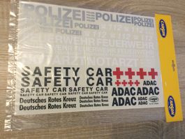 Carson Polizei, Safety Car, Ambulanz Kleber 1:10 für Tamiya