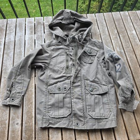 🐸 WE SUPER COOLE ÜBERGANGSJACKE 110 JACKE OLIV TOP DETAILS