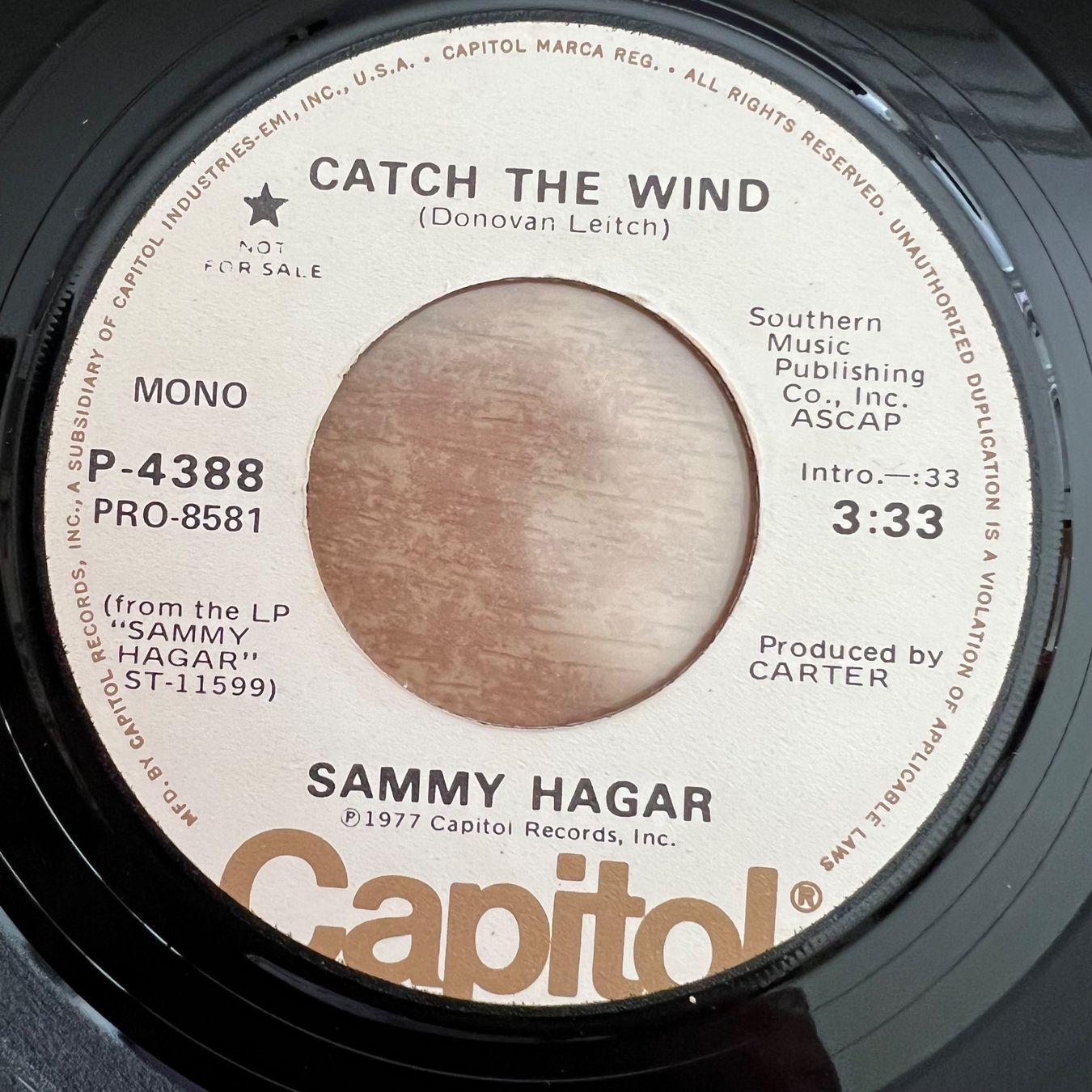 Dischi in vinile: Sammy Hagar - Catch The Wind / US-Promo 1977 – Usato da Gais venduto da soundcave57