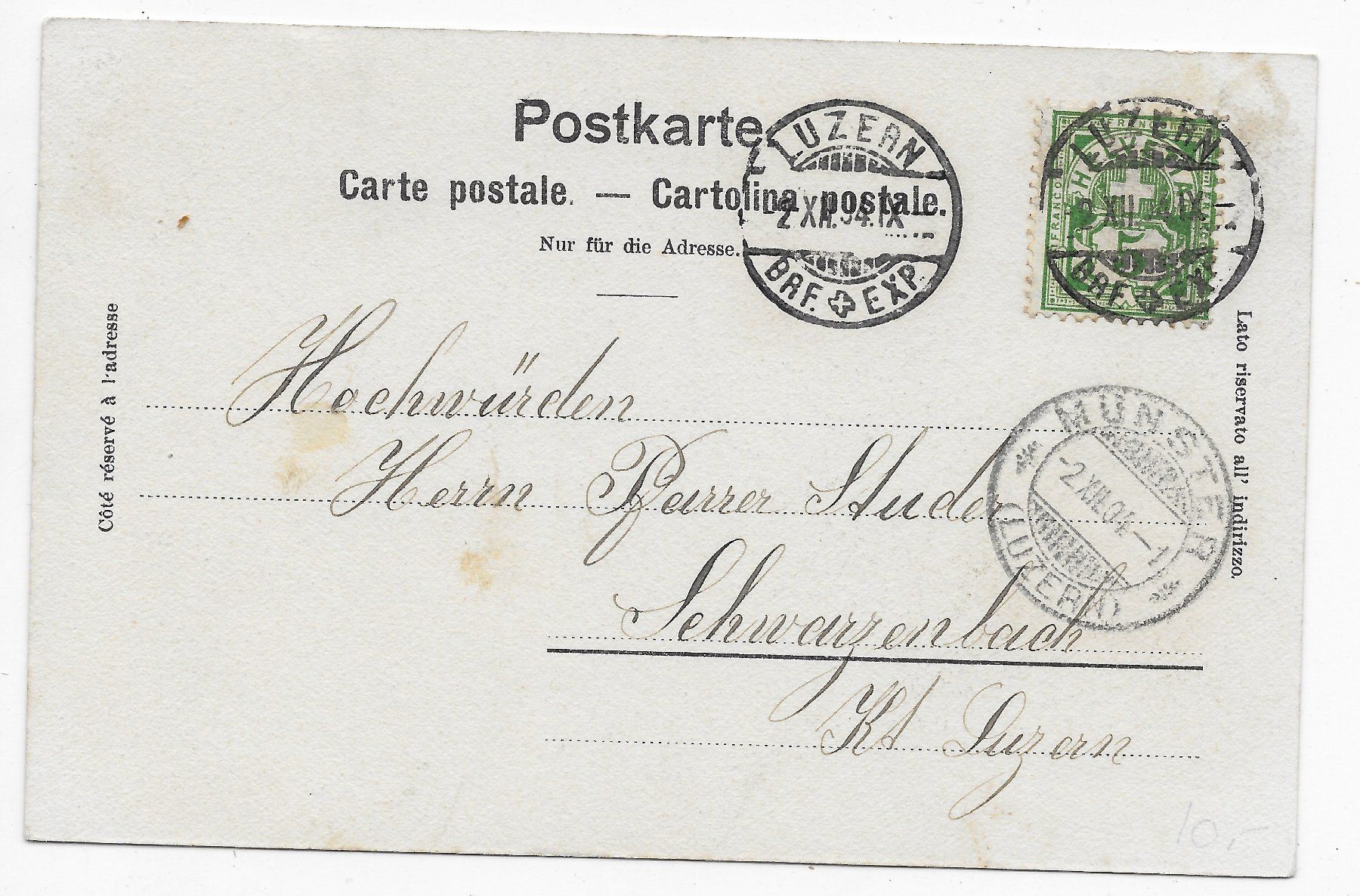 Cartoline postali: Luzern Weinmarktbrunnen – Usato da Hefenhofen venduto da Richsalz 1