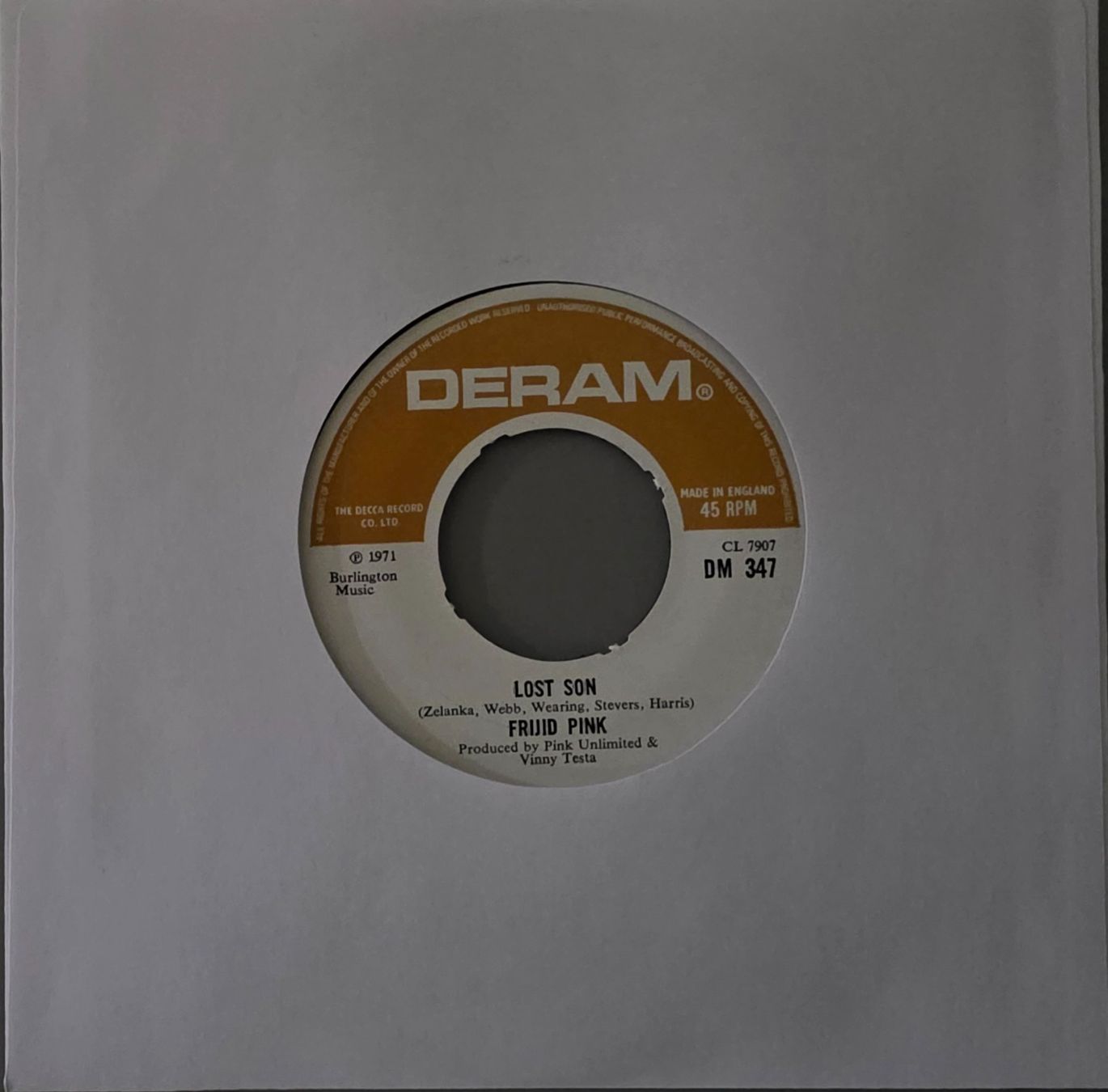 Dischi in vinile: Frijid Pink Single – Lost Son – Usato da Root venduto da atelier22 1