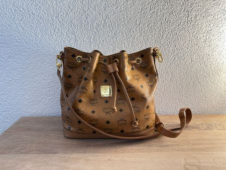 MCM Visetos Bucket Bag – Cognac