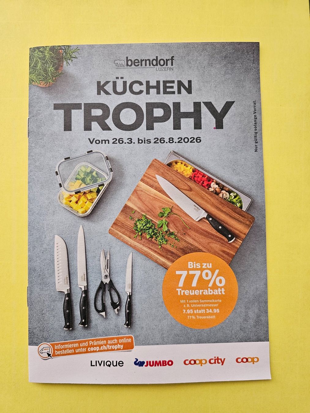 Coop Raccolte di bollini & punti: COOP TROPHY KÜCHEN 2 volle Karten - 40 Punkte – Nuovo (secondo la descrizione) da Ermatingen venduto da Monaco1215