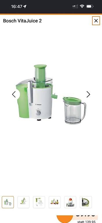 Küchengeräte: Bosch Vitajuice 2 saftpresse  – Neu und originalverpackt aus Arbon von hyk_p56n 1