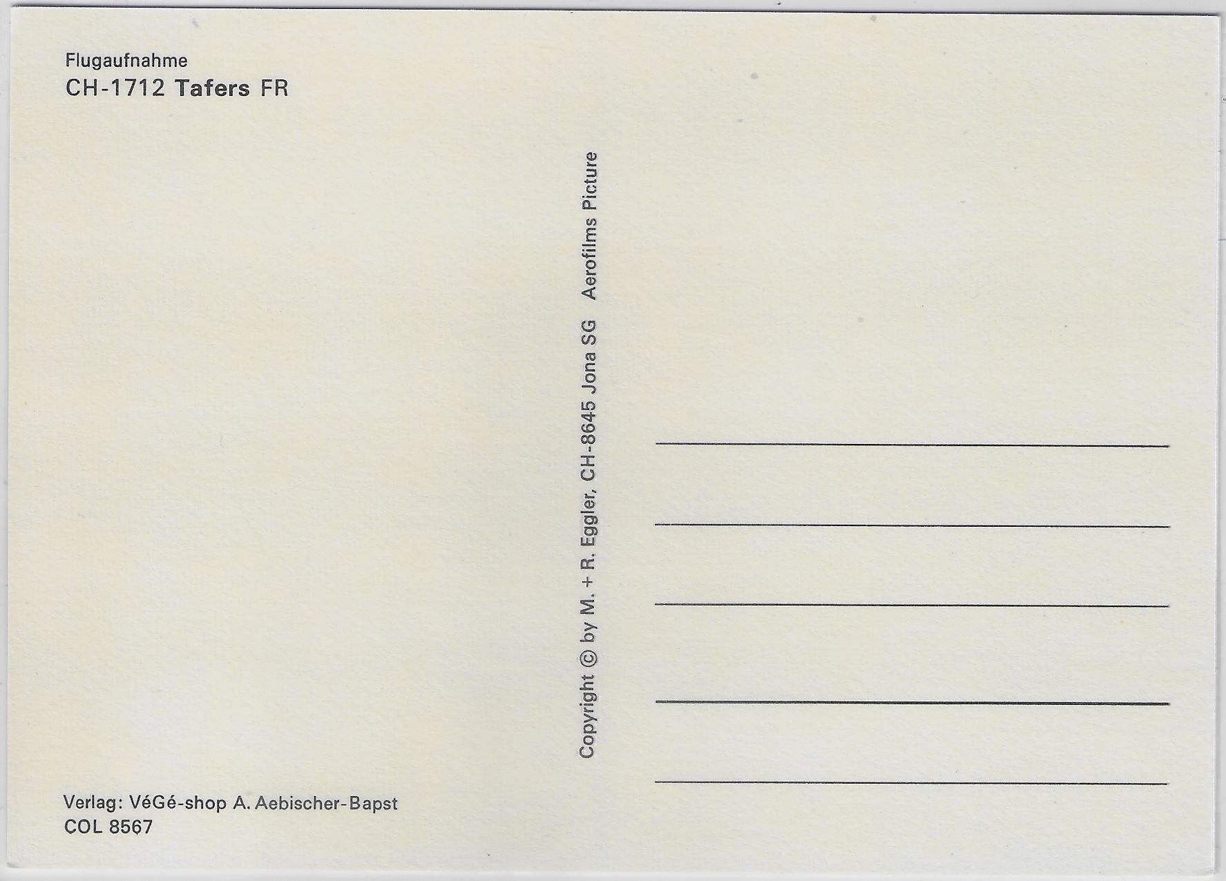 Cartoline postali: Flugaufnahme Tafers FR – Antico da Ettingen venduto da Kartenplanet 1