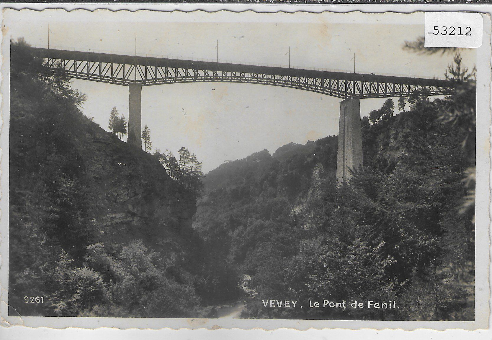 Cartoline postali: Vevey - Le Pont de Fenil – Usato da Ettingen venduto da Kartenplanet