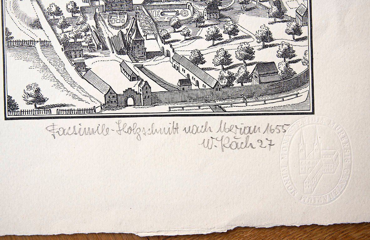 Cartine & Atlanti: Kloster Muri, Druck nach Merian – Difettoso da Bern venduto da Maccalvin 1