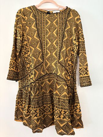 Robe Ba&Sh jaune et noir taille 0 bon état