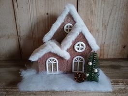 neu: Weihnachtliches Deko-Hüüsli, Winterdeko!