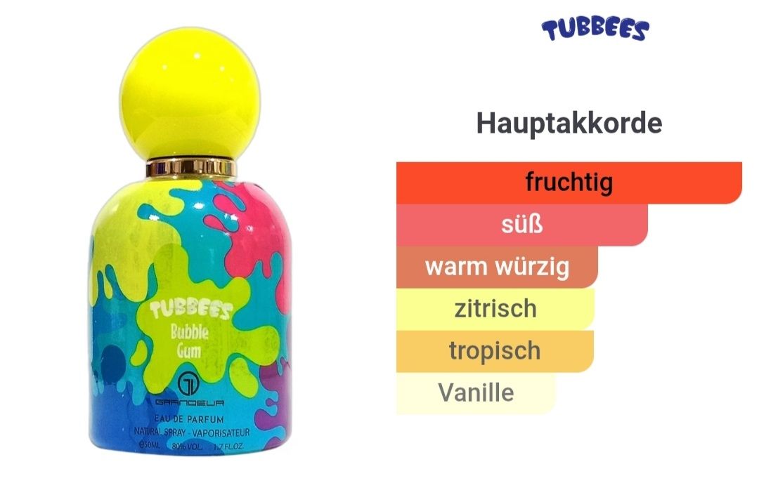 Profumi & Eau de Toilette: TUBBEES Bubble Gum – Nuovo e nell'imballaggio originale da Winterthur venduto da Je. 2