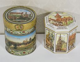 2 schöne Nürnburger Lebkuchen Blechdosen