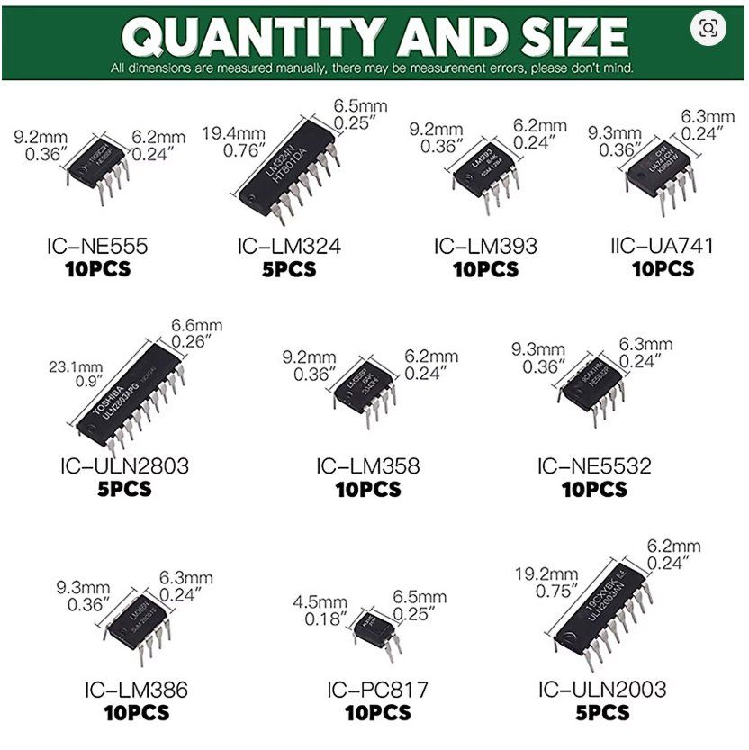 Componenti elettronici: 85Stk DIP Analog IC Sortiment in Box Op-Amp LM-Serie Timer – Nuovo e nell'imballaggio originale da Illnau venduto da diy-shop 1