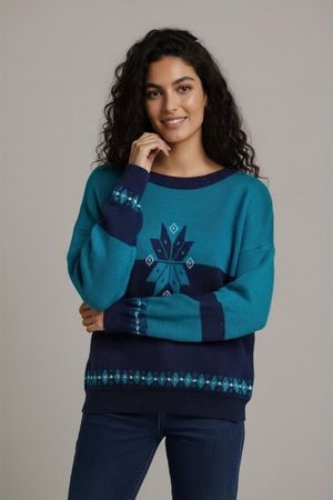 Northwest Territory Petrol- & Marineblau Gemusterter