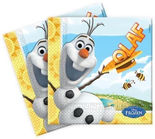 Disney Tutte le decorazioni: Olaf / Servietten / 20Stk. – Nuovo e nell'imballaggio originale da Wetzikon ZH venduto da partyonlineshop