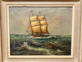 Ölgemälde auf Leinwand – Schiff auf See