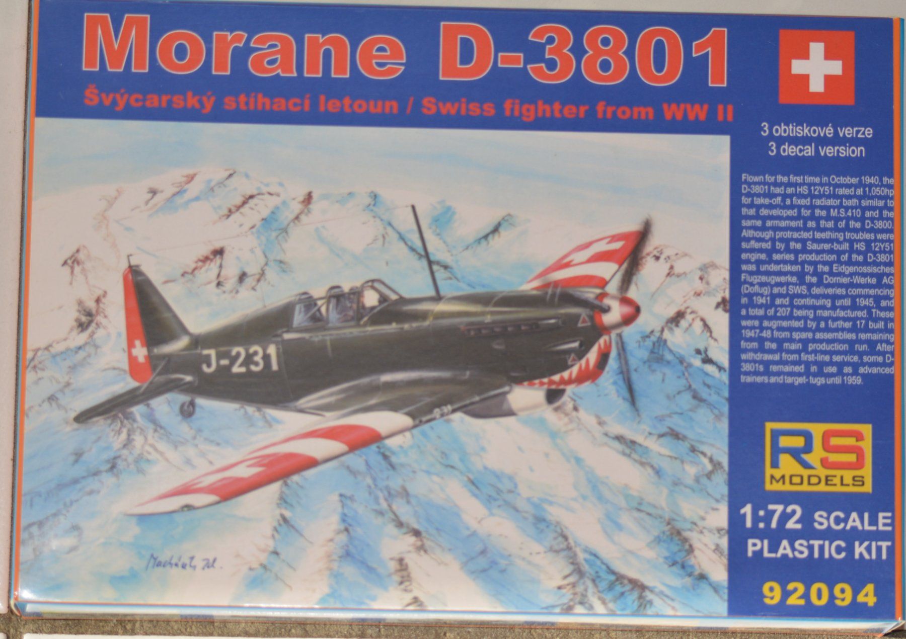 Modellbausätze & Standmodelle: Bausatz Morane D-3801, 1/72 – Neu und originalverpackt aus Basel von Dogana