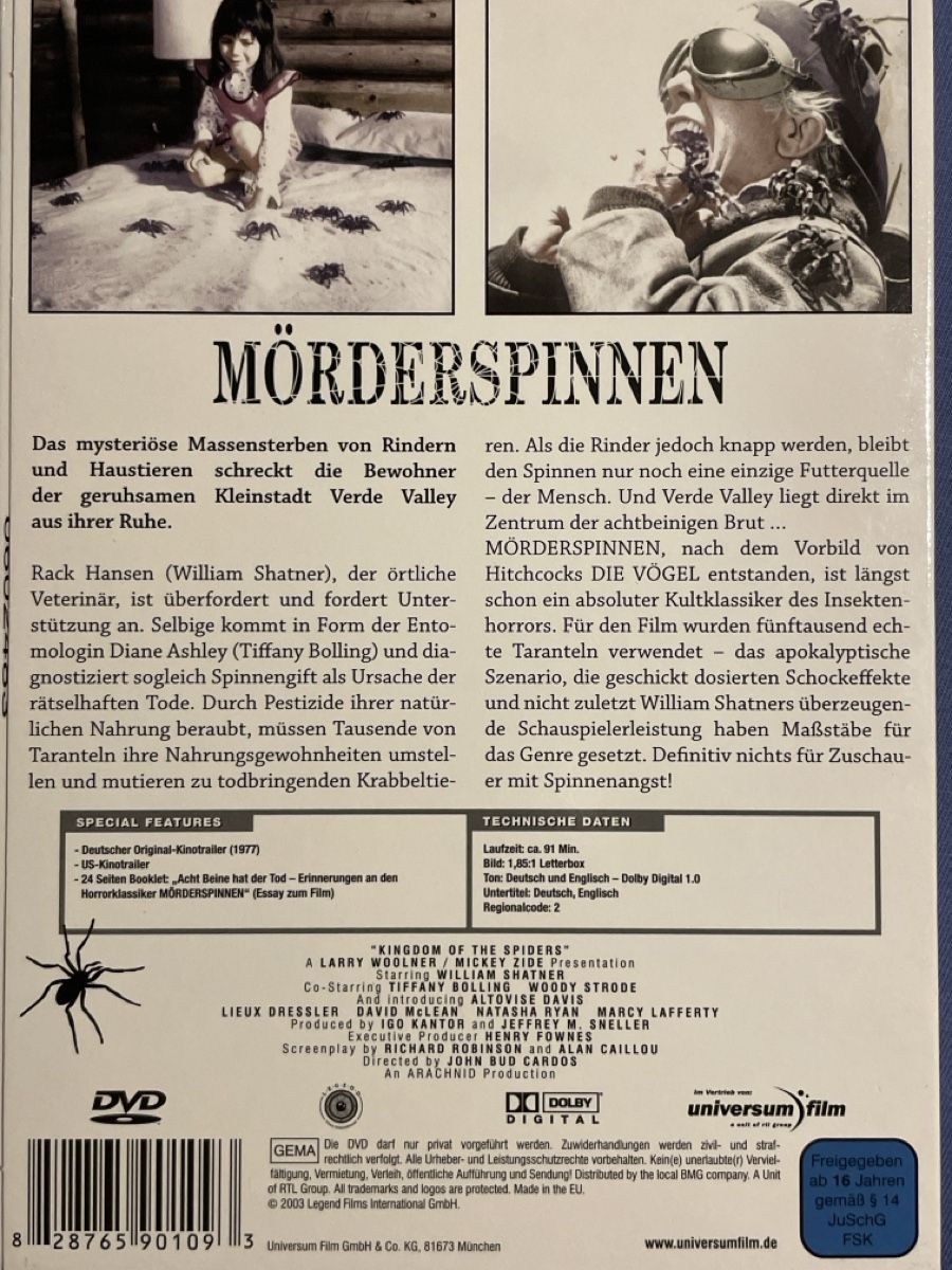 Alle DVDs: Mörderspinnen  (1977) – Gebraucht aus Waldenburg von Mimily33 1