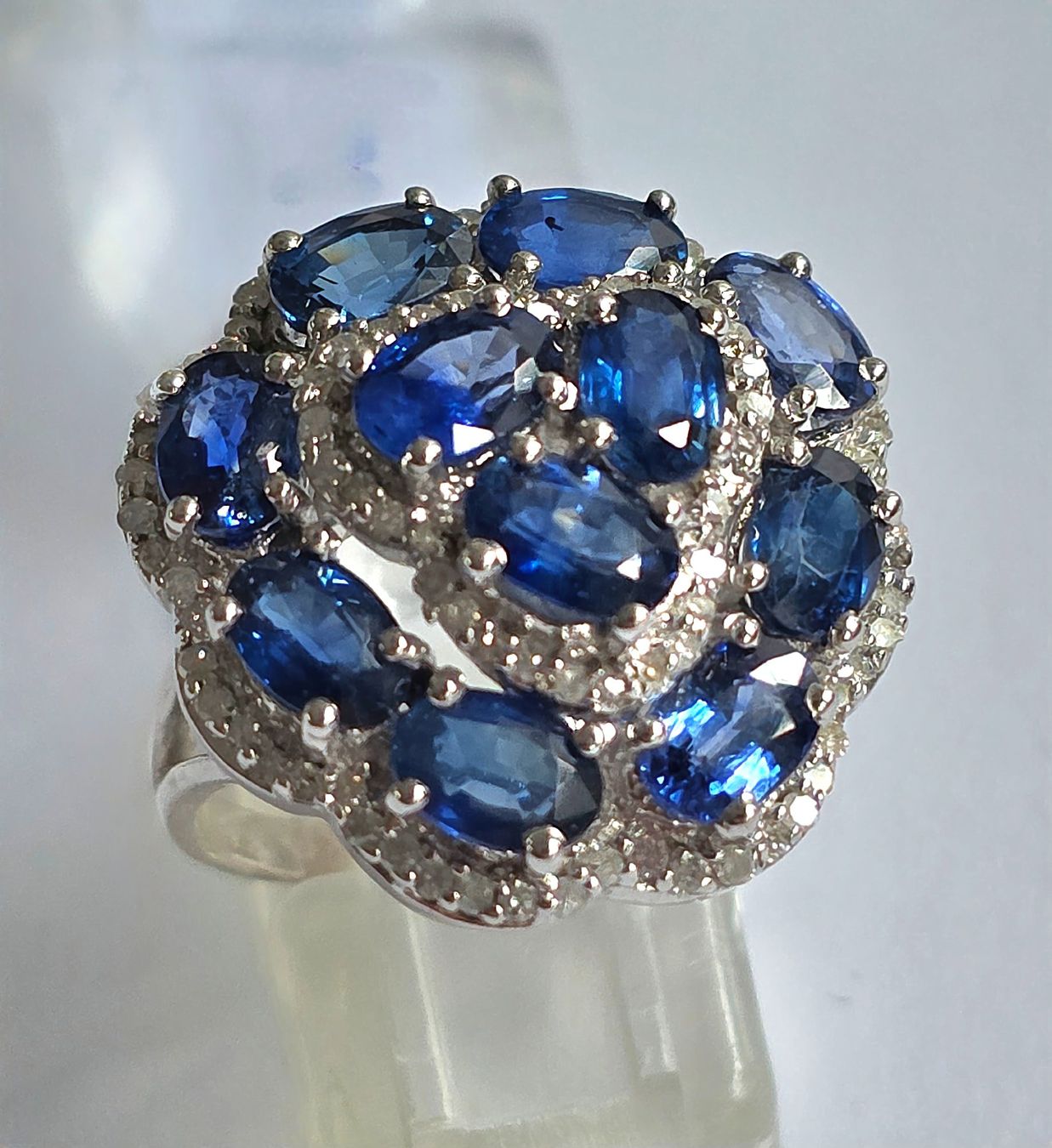 Anelli: Kyanite und Diamanten Fingerring – Nuovo (secondo la descrizione) da Zürich venduto da Bieter04 6