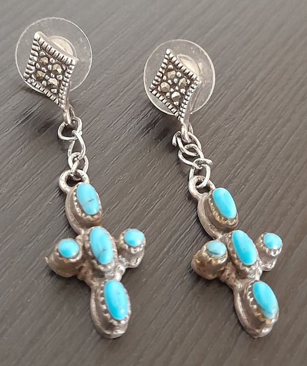 Bague Fine En Argent 925 Sertie De Turquoises - Taille 54 - Neuf Sans Emballage