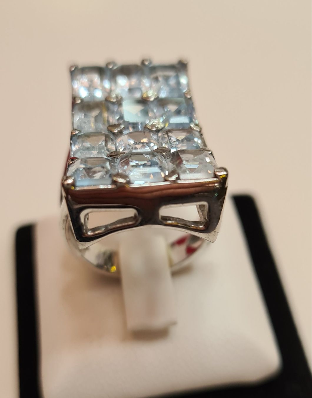 Anelli: Ring Silber blau Topas Steine Grösse 54 – Nuovo (secondo la descrizione) da Zürich venduto da adriben 5