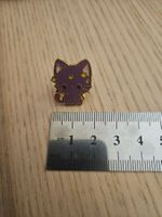 Lila Kätzchen - Pin Badge Anstecker