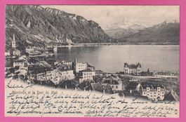 Montreux gel 1902 mit Rasierklingenstempel Lausanne