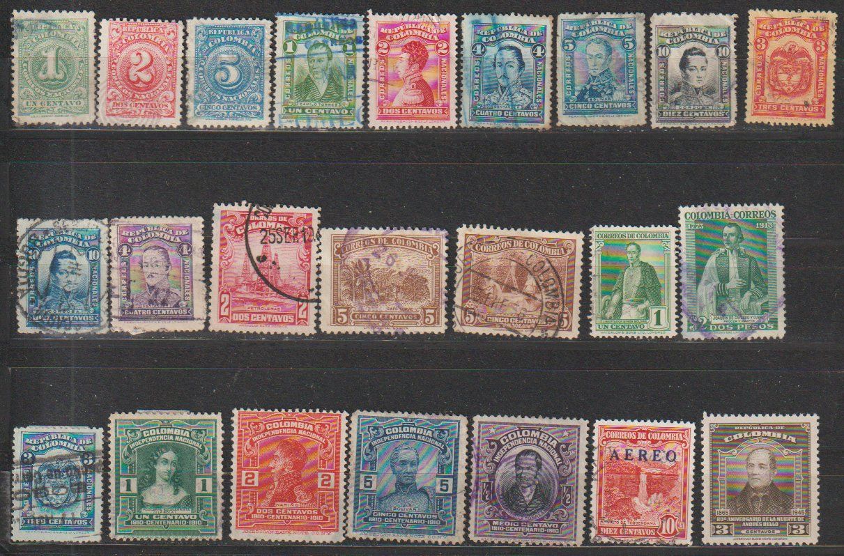 Tous les timbres: Colombie, divers thèmes, bon état – D'occasion à Crans-Montana par kira56 2