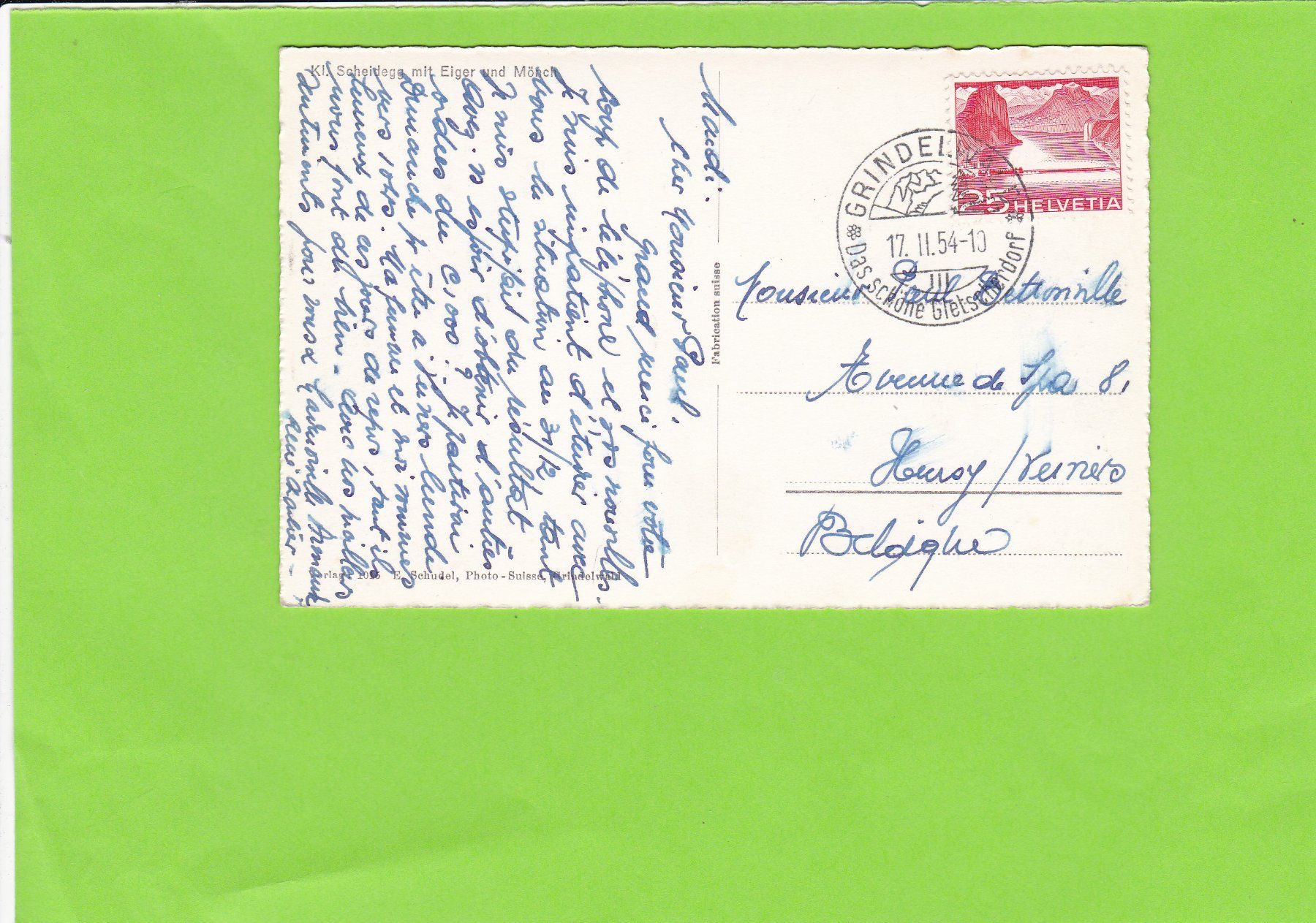 Cartes postales: Kleine Scheidegg mit Eiger und Mönch – D'occasion à St. Peterzell par neckertal 1