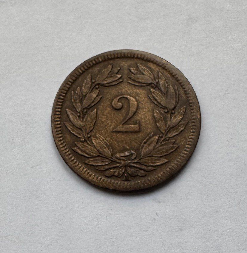Tutti le monete: 1851 2 Rappen -unz – Usato da Kirchberg SG venduto da Helveticus00 1