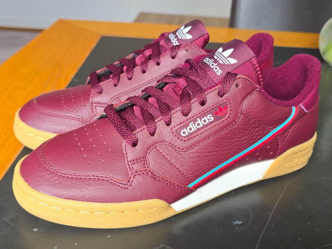 Adidas Scarpe da uomo: Adidas Continental 80 Maroon EU 41 1/3 – Nuovo (secondo la descrizione) da Wallisellen venduto da theblacksheep 4