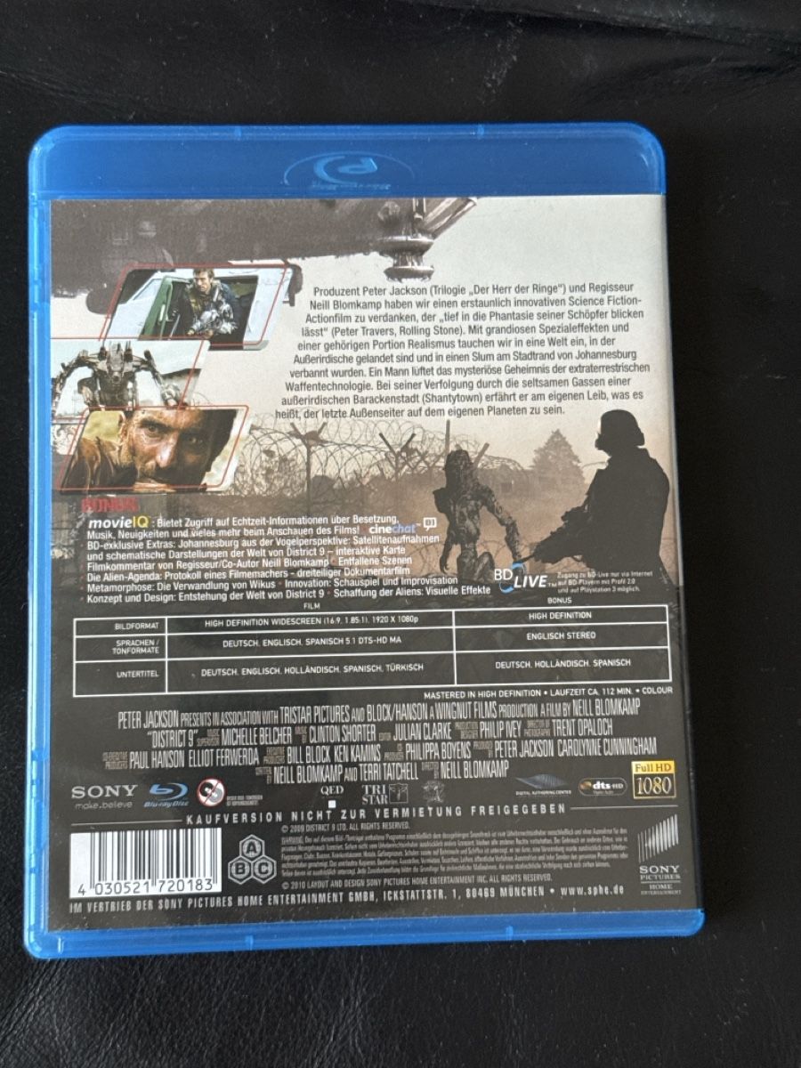 Alle DVDs: District 9 (Blu-ray) - Sci-Fi Thriller – Neu (gemäss Beschreibung) aus Bern von Gbilly 1