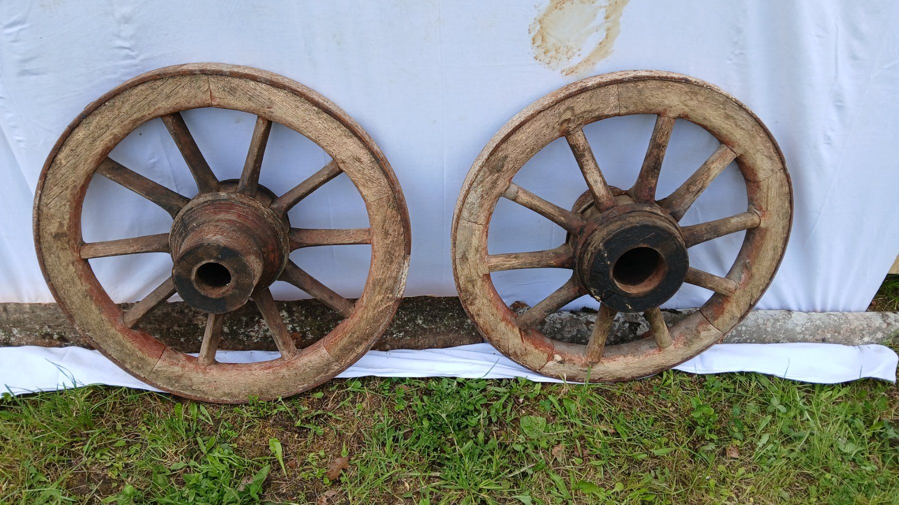 Articoli in legno: 7 Wagenräder aus Holz – Usato da Liesberg venduto da Mrbean1