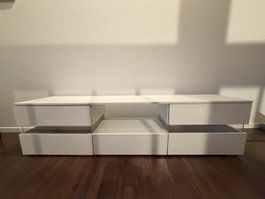 TV-Möbel Weiss mit LED-Beleuchtung