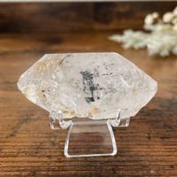 ✲ Enhydro Quarz Bergkristall Doppelender ✲ 37g / 56mm Quartz