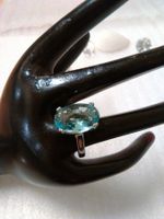 RING MODESCHMUCK ; IMETATION AQUAMARINE
