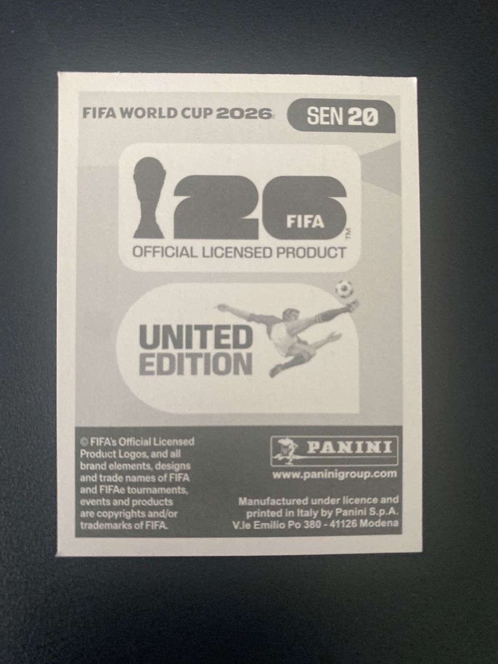 Panini Carte collezionabili: Panini FIFA World Cup Sticker SEN 20 – Nuovo (secondo la descrizione) da Glattbrugg venduto da riseca 1